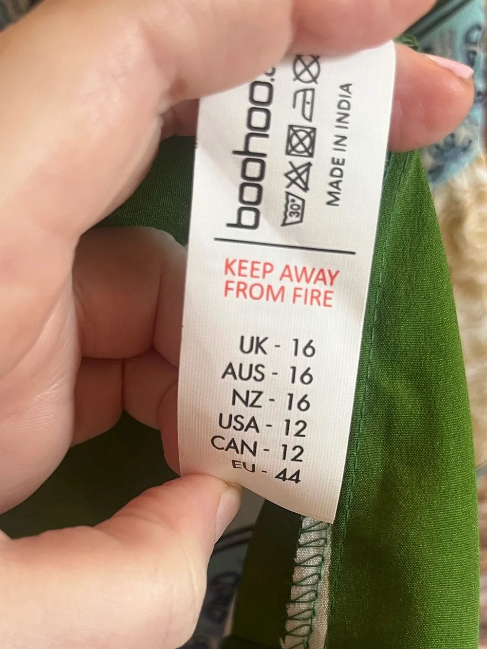 Green Printed Patterned Kimono - Picture 5 of 5